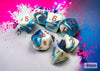 Chessex Dice Sets: Gemini Astral Blue-White/red Polyhedral 7-Die Set