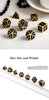 Metal & Enamel Dice Set - Black & Gold (7pcs)