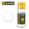 ATOM: Satin White Acrylic Paint 20ml Bottle