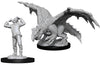 D&D Miniatures: Green Dragon Wyrmling and Afflicted Elf - Nolzur's Marvelous Unpainted Minis